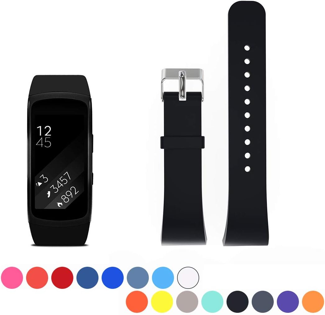Cyeeson For Samsung Gear Fit 2 SM-R360 Replacement Watch Band, Soft Silicone Wristband Strap Smartwatch Bracelet Band for Samsung Gear Fit 2 SM-R360 Sport Smart Watch
