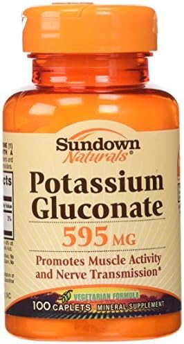Potassium Gluconate, 595 mg, 100 Caplets by Rexall Sundown Naturals