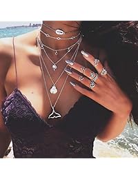 Meow Star - Extensor de collar de oro para mujer, extensor de tobillera, extensor de collar de oro rosa de 14 quilates, juego de 2, 3, 4 y 6 pulgadas