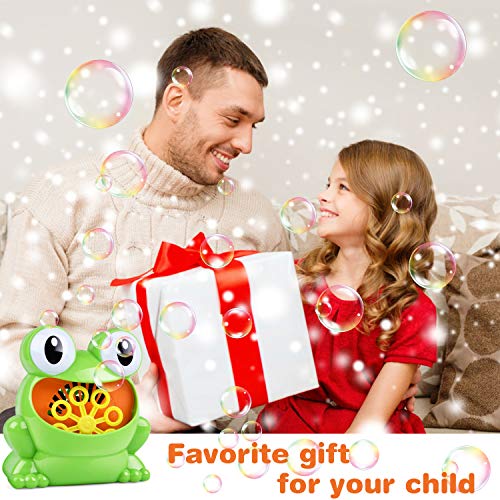 HOMOFY Automatic Bubble Blower Electric Bubble Maker Rich Bubble Over 500 Bubbles Per Minute with 1 Bottle Durable Solution Gifts Toys for 2 3 4 5 Year Old Boys/Girls/Kids,Outdoors&Party&Wedding