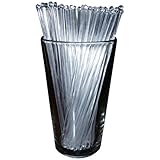 Royer 7 Inch Plastic Round Top Swizzle Sticks, Set of 48, Crystal - Made In USA