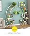 Large Creative Curved Steel Plant Stand, Multipurpose Display Stand for Flowers/Books/Bonsai, Indoor Bonsai Display Shelf for Living Room/Bedroom/Balcony/Office (Bowlike, Black)thumb 4
