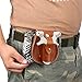 Hunting Slingshot Pouch WithTop Grade 2 in 1 Genuine Leather Ball Magnet Ammo Pouch Bag Case Holder CL17(Brown)