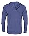 Anvil Lightweight Hooded T-Shirt, Heather Blue/ Neon Yellow, Medium
