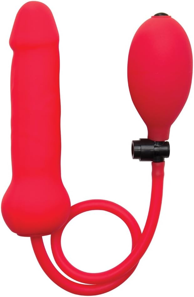 Ouch! Inflatable Silicone Dong Anal Plug Red