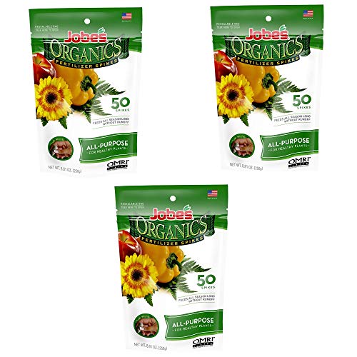 image for Jobe's Organics All Purpose Fertilizer Spikes, 4-4-4 Organic Time Rele