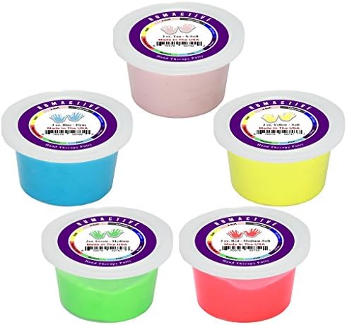 Hand Therapy Putty - Physcial, Occupational Therapy, and Strength Training - 3 oz, 5-Pack
