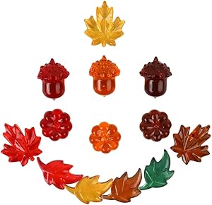 Acrylic Fall Table Scatter Tactile Sensory Toys Set - 220pcs Sensory Toy Set 5 Color Acrylic Gems Fine Motor Skills Toys, Great for Toddler to Counting, Sorting, Rewards Prizes and Festival Decor