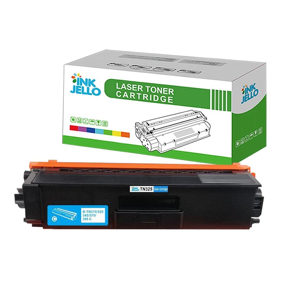 Inkjello Toner Cartridge For Printer, Compatible with Brother DCP-9055CDN DCP-9055CDW DCP-9270CDN HL-4140CN HL-4150CDN HL-4570CDW HL-4570CDWT MFC-9460CDN MFC-9465CDN MFC-9970CDW TN325C (Cyan)