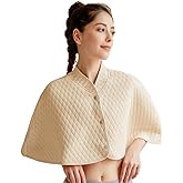 XGOPTS Women Elderly Shoulder Shawl Cape Thick Soft Fleece Padded Shoulder Warmer Wrap Adaptive Easy-Dress Bed Jacket Cape