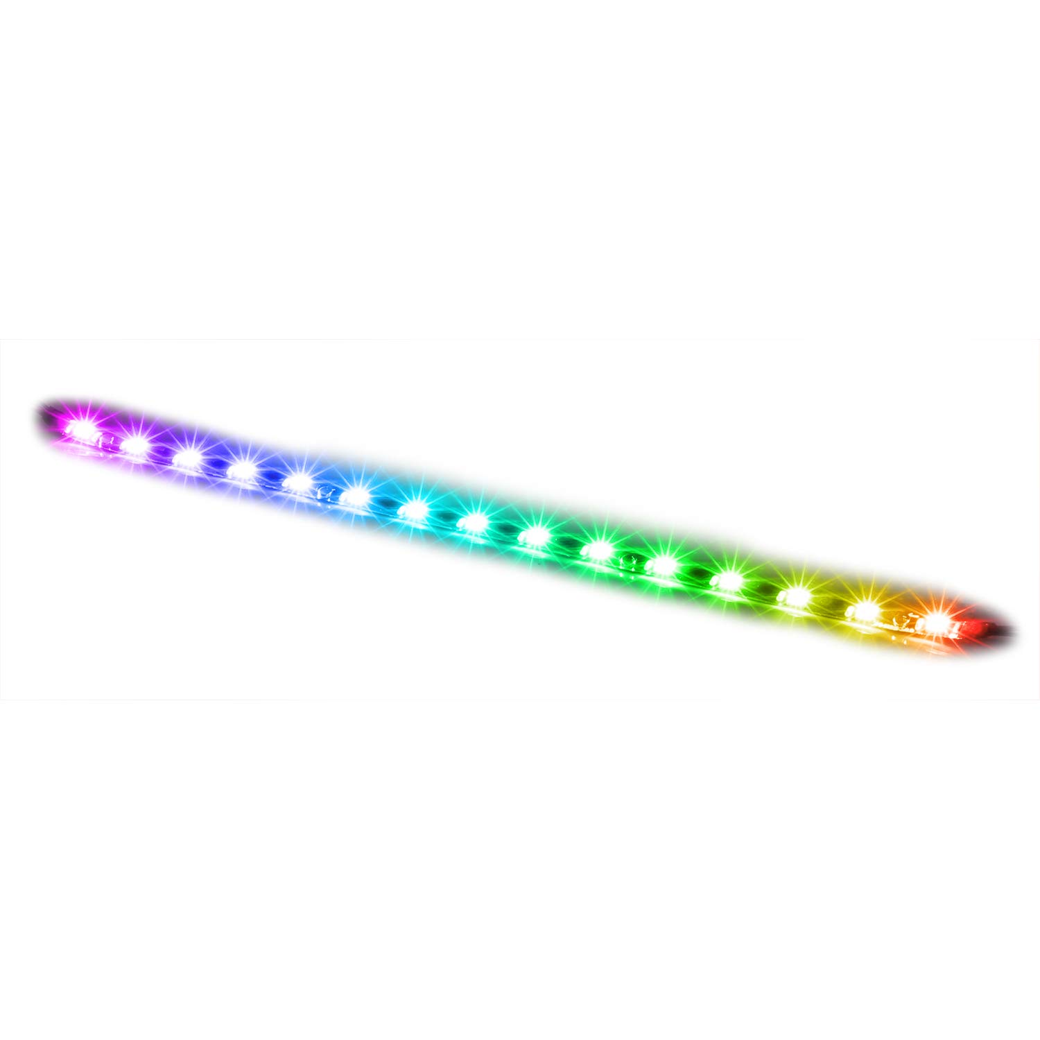 GameMax Viper ARGB Gaming 30cm LED Strip, Spectrum PC Lighting with magnets and Adhesive Tape, 3 Pin Aura Connection, Compatible with Asus Aura and MSI Mystic Light Sync | Black