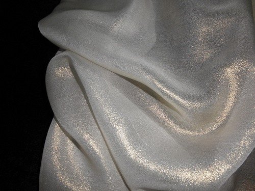 Elegant Silk georgette fabric gold glitter look 44