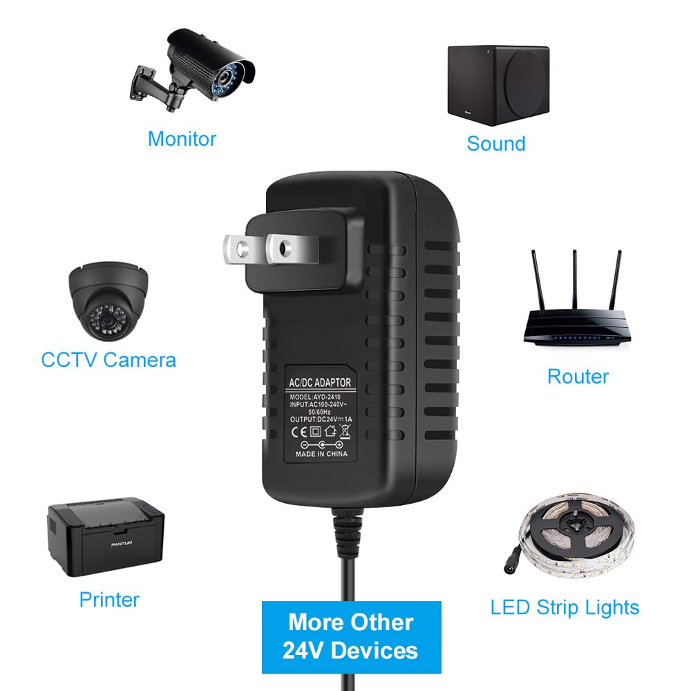 24V Power Supply, 1A 24W LED Lights Power