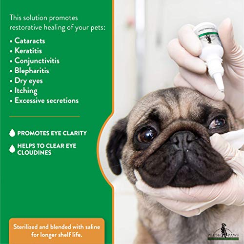 Plush Paws Products Advanced Lanosterol Solution + NAC Dog Eye Care Therapeutic Pet Eye