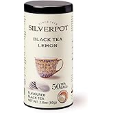 Silverpot Black Tea & Lemon Tea Bags, 50 Count, Black Tea, Refreshing Lemon, Malty, Hot or Iced, Caffeinated, 100% Natural