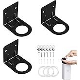 3Pcs Resizable Soap Bottle Dispenser Holder Wall Mount for Shower, Soap Shampoo Lotion Dispenser Wall Mount Bottle Holder for Bathroom Kitchen with Screw Sets (3pcs Black)