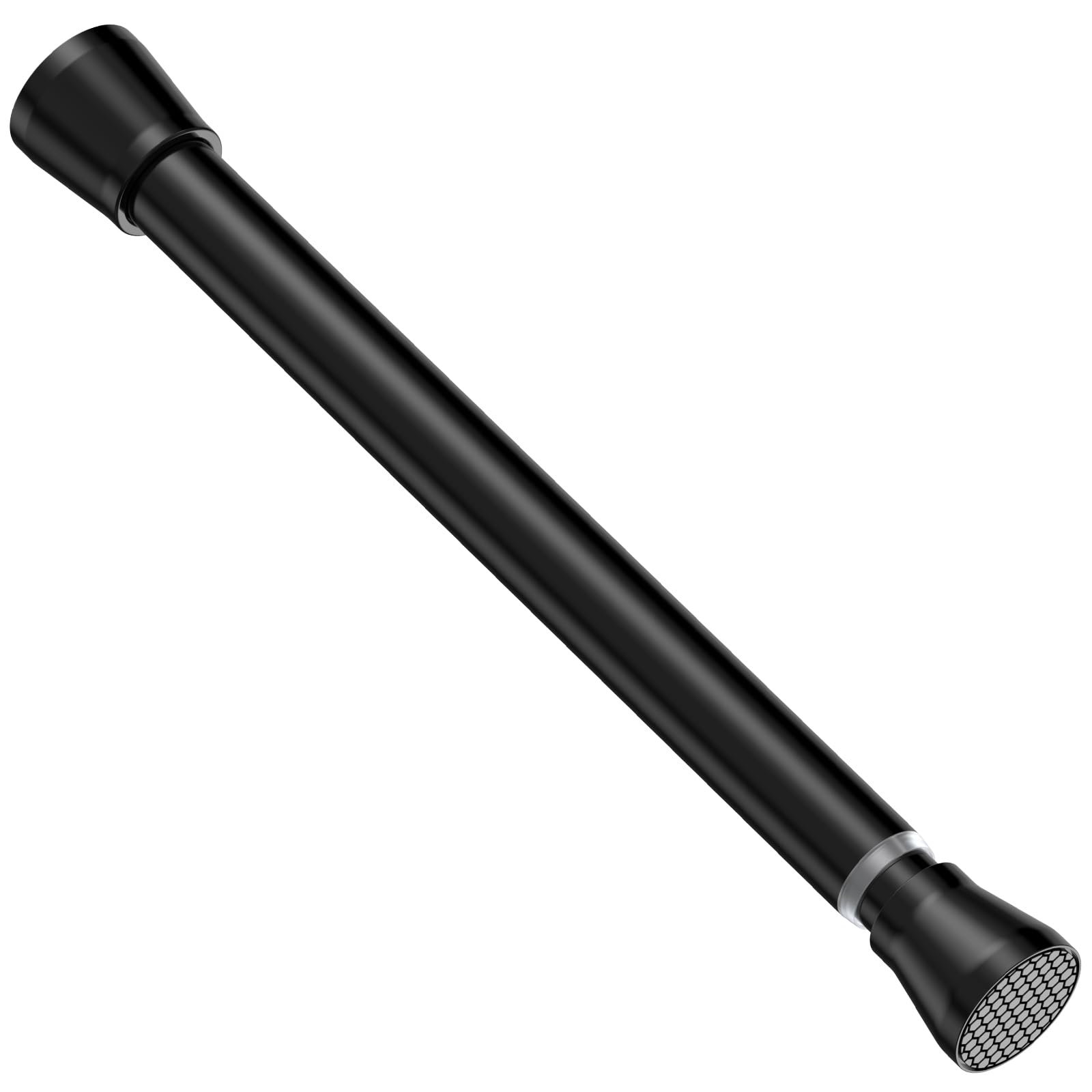 AIZESI Spring Tension Rod 16-28 Inches 1pcs,Black Adjustable Curtain Rods,Small Pressure Tension Rod,Strong Tension Curtain Rod,No Drilling Stainless Steel Small Extendable Spring Rods.