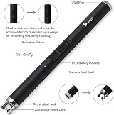 SUPRUS Electric Arc Lighter USB Rechargeable Plasma Windproof with Safety Lock view 2