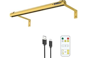 YONHAN Wireless LED Picture Light with Remote, Rechargeable Battery Painting Light for Display Art Work, 300 Lumens Brightness Adjustable Highlight Picture Painting Arts