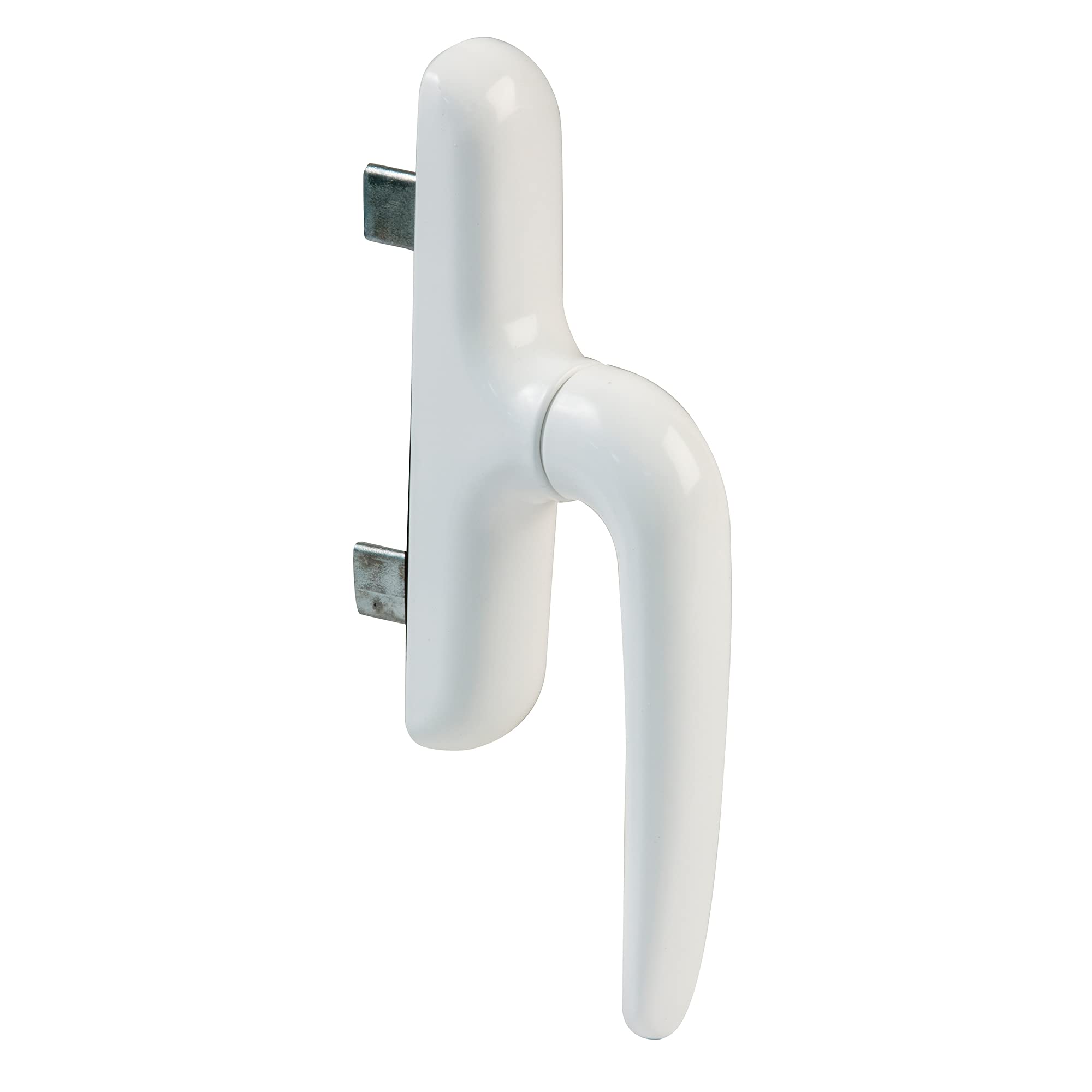 Amig - Handle for Side-Opening Casement Windows - Aluminum Base - PVC Cover - White Color - Hidden Screws - 172 x 27 x 59 mm - Without Spindle