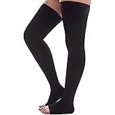 LIANPTRON Thigh High Compression Socks Women & Men, 20-30mmHg Thigh High Compression Stockings, Medical Compression Socks with Silicone Dot Band-Best for Varicose Veins, Swelling