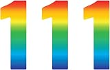 Sara Prints Pack of 3 Wheelie Bin Numbers Stickers 17 cm Waterproof