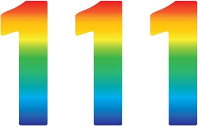 Sara Prints Pack of 3 Wheelie Bin Numbers Stickers 17 cm Waterproof