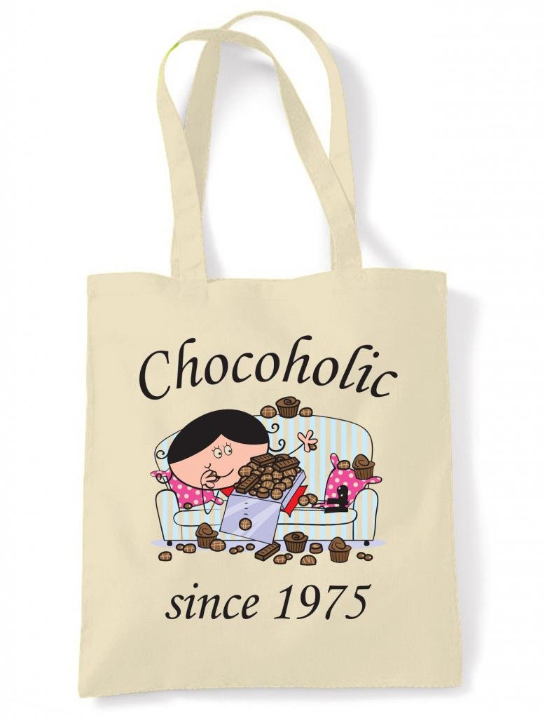 Tribal T-Shirts Chocoholic For 40 Years - 40th Birthday Tote/Shoulder Bag