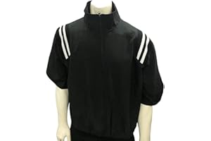 SMITTY OFFICIAL'S APPAREL Smitty | BBS-324 | 1/2 Sleeve Microfiber Shell Pullover Umpire Jacket Poly Nylon Lining | Side Seam Pockets | Baseball Softball | Umpire's Choice!