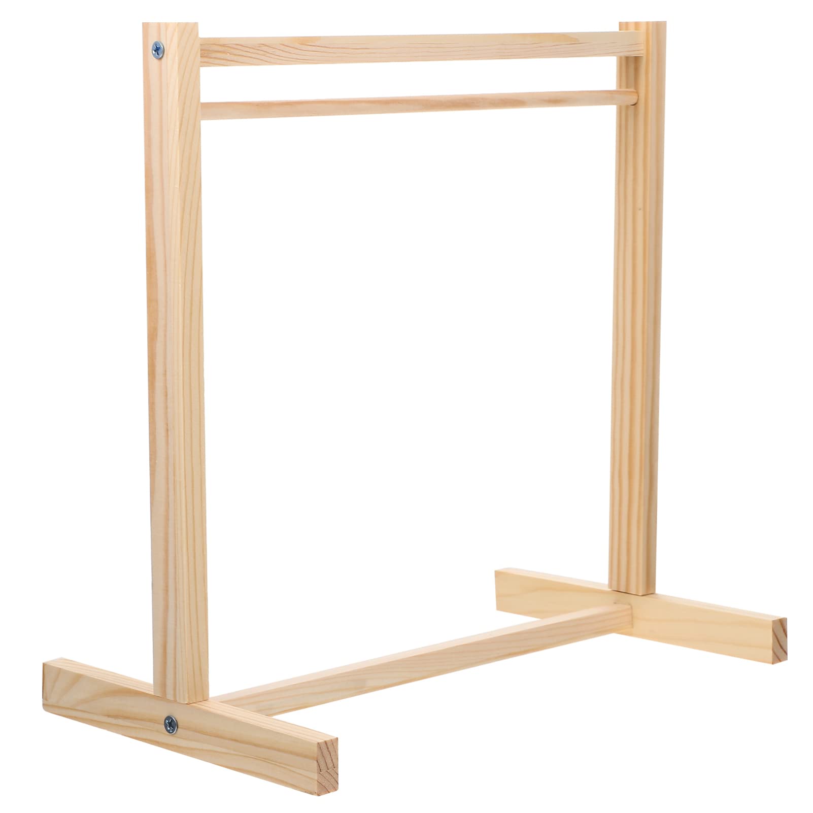 Photo 1 of Wooden Doll Clothes Hanging Rack 11.81 Inch Doll Closet Organizer for Kids Ideal for DIY Projects and Clothing Storage for Lovers