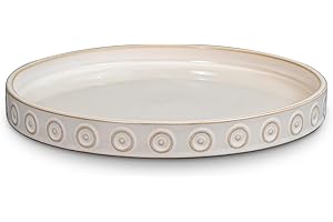 Eightpot Plant Saucer for Indoors - Ceramic Plant Saucer for Outdoors 11.4 Inch Plant Water Catcher Tray Plant Pot Saucer Plant Drip Tray Drainage Large Plant Plates to Catch Water White