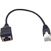 Haokiang RJ45 Ethernet Extension Cable Cat6 Network Patch Cable Male to Female Connector (1ft)