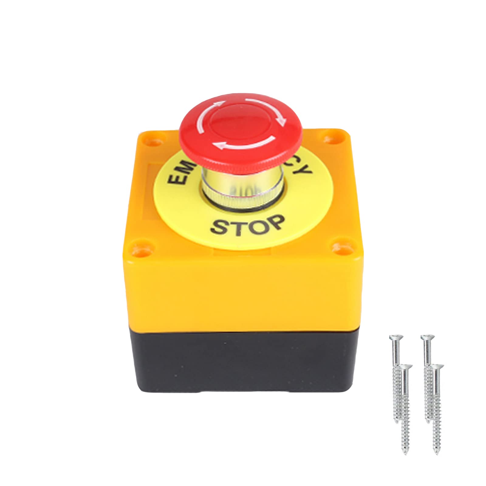 MANTTH 1 Set Emergency Stop Push Button Switch Emergency Stop Switch With 4 Screws Explosion Proof Push Button Switch Station for Industry Home Emergency