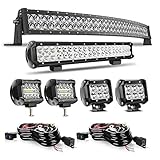 DOT 5D Curved 52" 300W Led Light Bar+20" 126W Led