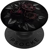 Red Roses Rose Flower Floral Pattern Print PopSockets Adhesive PopGrip