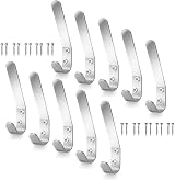 SISI UK Aluminum Double Hat and Coat Hanger Hooks Pack of 10 view 9