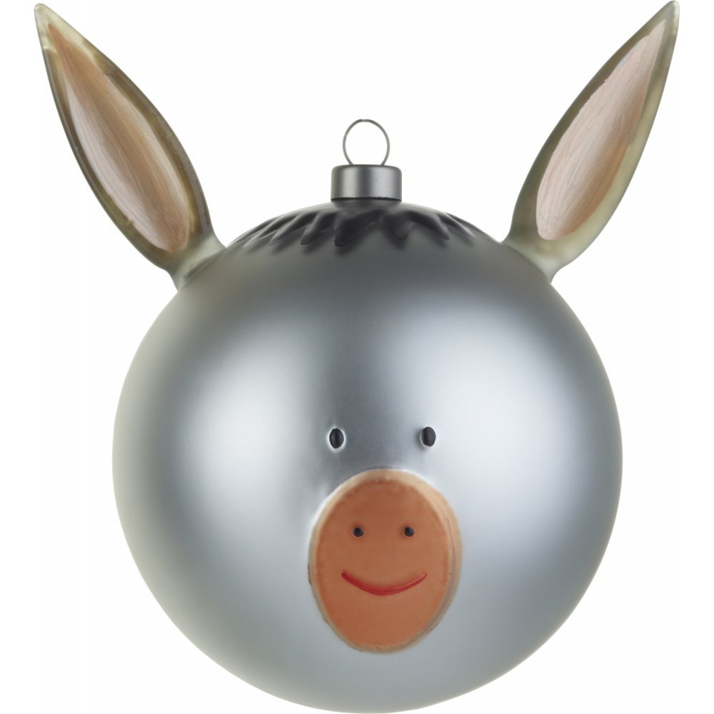 Alessi AMJ13 5 Asinello Christmas Bauble, Glass, Multi-Colour, 9.00 x 9.00 x 13.50 cm
