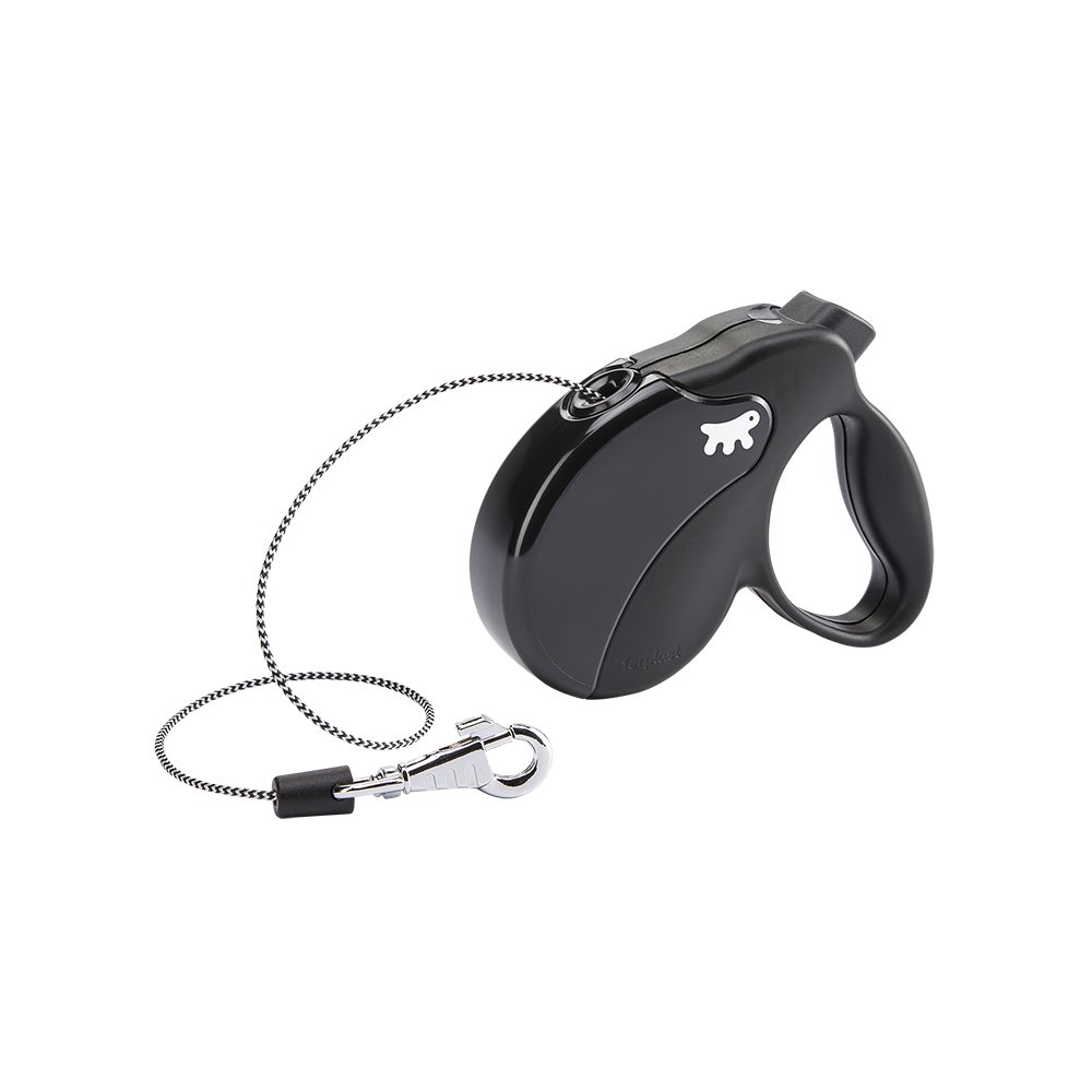 Ferplast Retractable Dog Lead Extendable Dog Leash AMIGO Cord MINI, Retractable Cord, 3 m, Max 12 kg, Black