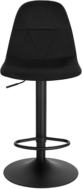 Lestarain LBAI64003-1 Kitchen Barstool Velvet Backrest 360° Swivel 60-81cm view 8