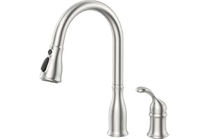 APPASO Kitchen Faucet with Pull Down Sprayer 3 Modes, Brushed Nickel Kitchen Sink Faucet, Stainless Steel Kitchen Faucet with