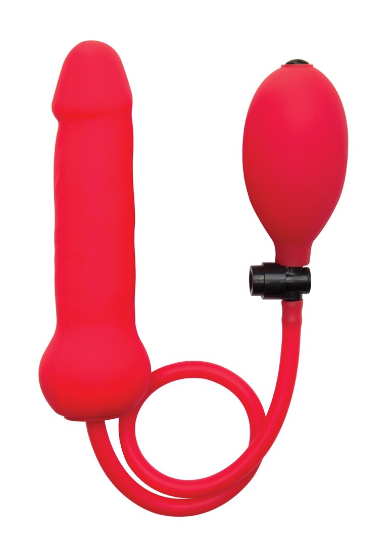 Ouch! Inflatable Silicone Dong Anal Plug Red