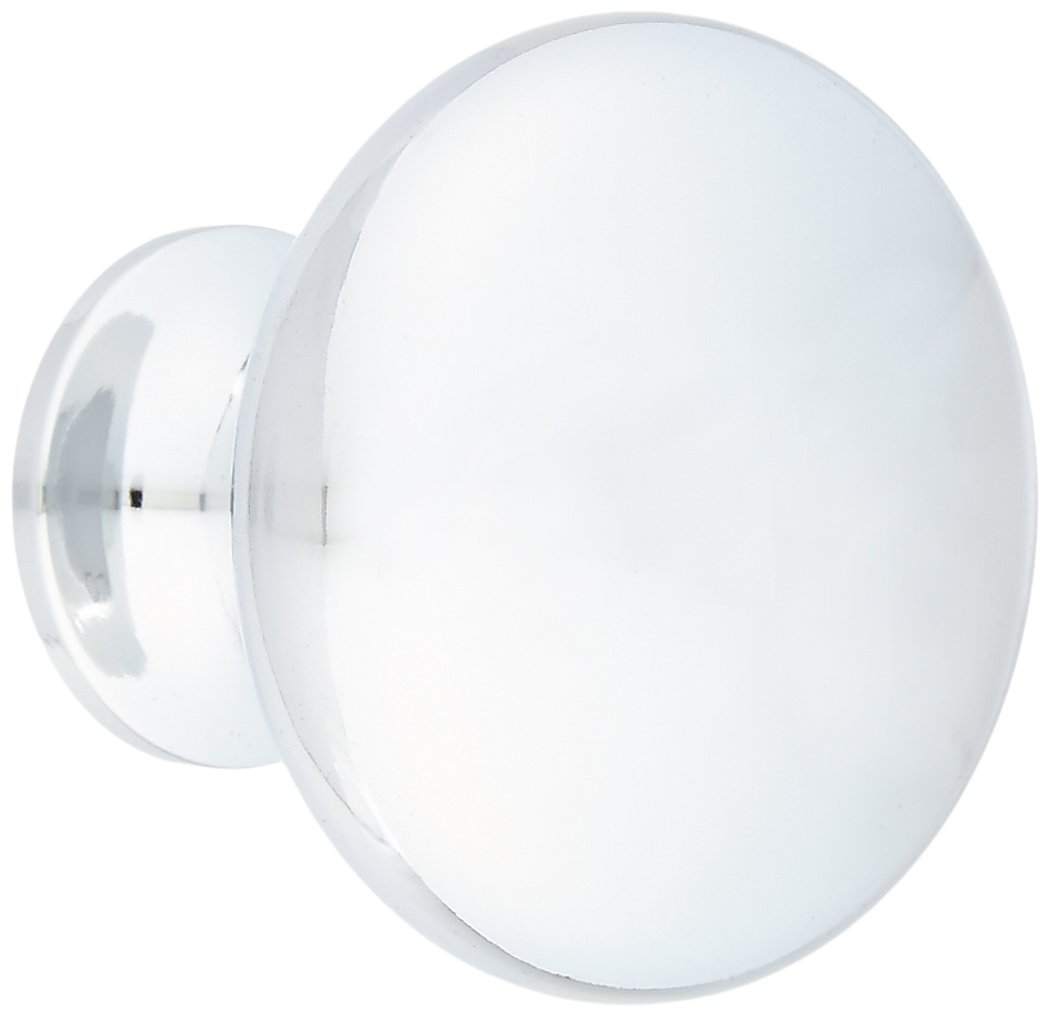 Deltana KR114U26 Solid Brass 1-1/4-Inch Round Knob, Polished Chrome