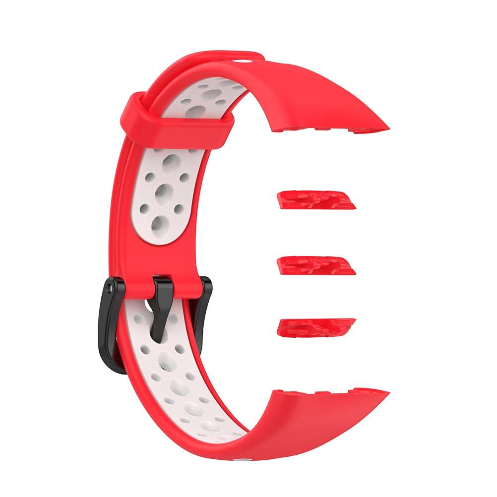 Compatible for Band 6/ Band 6 TPU Waterproof Watch Belt Strap Double Color Replacement Strap