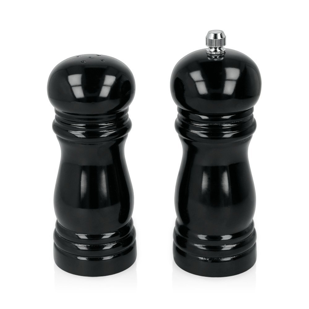 Metaltex Set of 2 Mill & Salt Grinder, Black