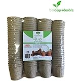 Peat Pots Pack Of 100 By Garden Monks -For Plant Starters, Seedlings,Saplings, Flowers,Vegetables-Eco Friendly &amp; Biodegradable -Prevent Transplant Shock -Garden,Backyard,Kitchen Seed Planting