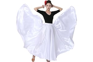 SANCAN Womens Full Ankle Length Retro Long Maxi Tea Skirt for Dance Halloween Costume Party Cosplay Renaissance Festival Faire
