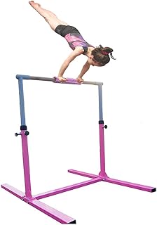 Seababyhouse 4ft Gymnastik turnreck Kinder Junior Kip-bar Gymnastik Kinder Trainingsgeräte horizontal einstellbar, höhenverstellbare [Kid Gymnastics Training Bar] (Rose)