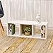 Way Basics Eco Stackable 3 Cubby Storage Bench Shelf and Organizer (Tool-Free Assembly and Uniquely Crafted from Sustainable Non Toxic zBoard Paperboard), Standard, White