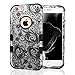 iPhone 6 Case, iPhone 6S Case, JoJoGoldStar Dual Layer Hybrid, Slim Fit Heavy Duty Plastic and Silicone TPU Hard Cover with Stylus and Screen Protector - Silver Lace Swirls