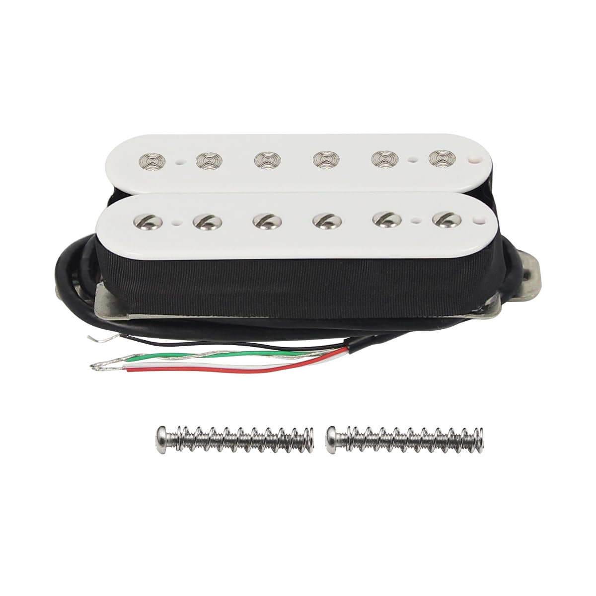 FLEOR Alnico 2 Humbucker Pickup 8-9K Electric Guitar Pickup Bridge Humbucker, White